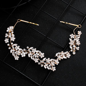 Miallo Delicate Luxury Alloy Flower Embedded With rhinestone Hairband Women Bridal Wedding Hair Accessories HS-J5487