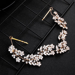 Miallo Delicate Luxury Alloy Flower Embedded With rhinestone Hairband Women Bridal Wedding Hair Accessories HS-J5487