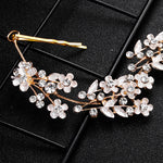 Load image into Gallery viewer, Miallo Delicate Luxury Alloy Flower Embedded With rhinestone Hairband Women Bridal Wedding Hair Accessories HS-J5487
