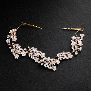 Miallo Delicate Luxury Alloy Flower Embedded With rhinestone Hairband Women Bridal Wedding Hair Accessories HS-J5487