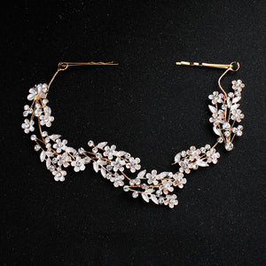 Miallo Delicate Luxury Alloy Flower Embedded With rhinestone Hairband Women Bridal Wedding Hair Accessories HS-J5487
