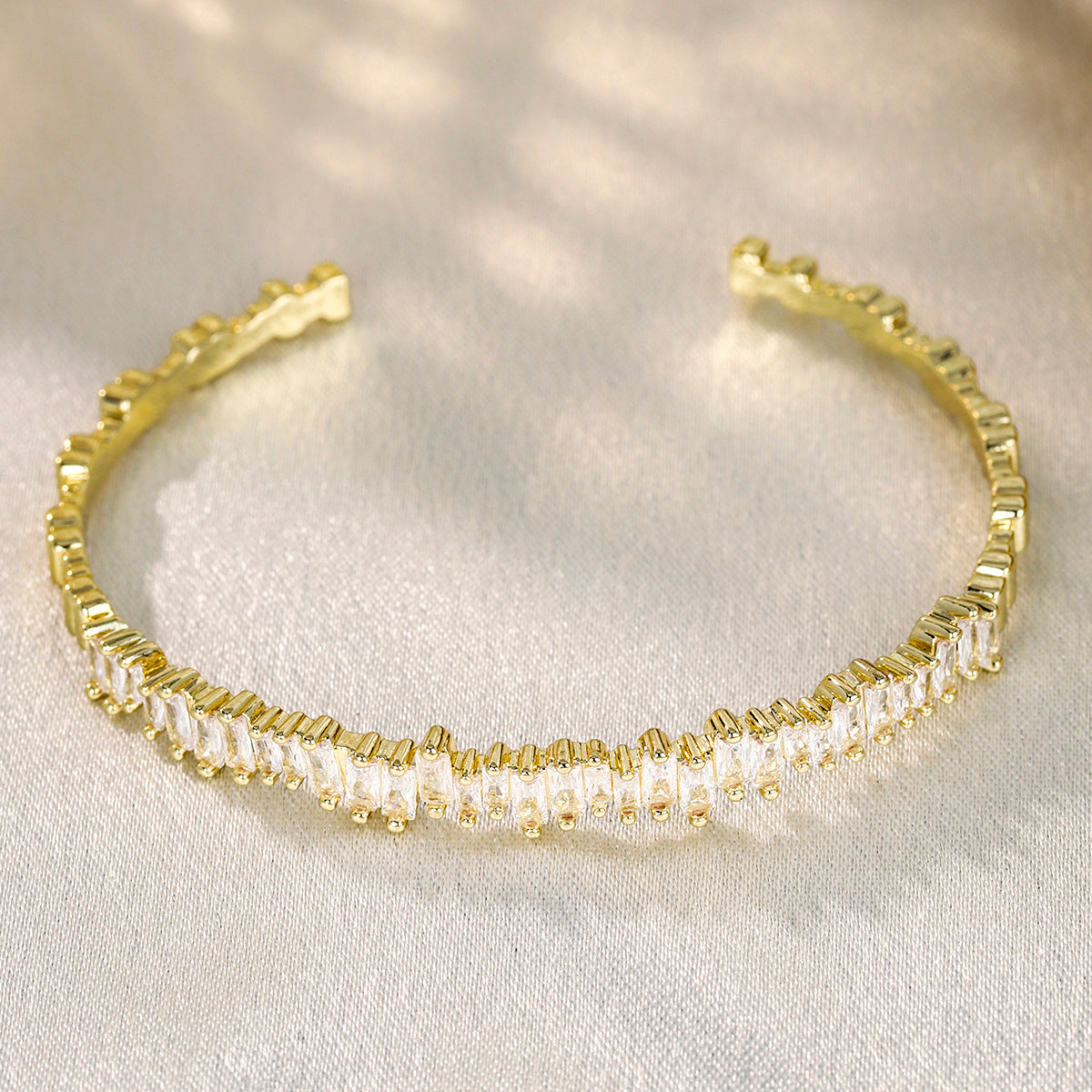Miallo New Real Gold Plated Copper Zircon Bracelet Bangles for Wedding Bride Women Jewelry Fashion Accessories BS-J5574