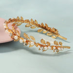 Load image into Gallery viewer, Miallo Exquisite Shiny Alloy Leaves Bride Wedding Hairband Rhinestone Crystal Pearl Hair Accessories For Girls Birthday Gift TS-J3380G
