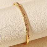 Load image into Gallery viewer, Miallo Trendy Simple Zircon inlay Cutout &nbsp;four-leaf clover bangles fashion women accessories hand jewelry BS-J5588G
