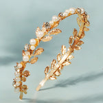Load image into Gallery viewer, Miallo Exquisite Shiny Alloy Leaves Bride Wedding Hairband Rhinestone Crystal Pearl Hair Accessories For Girls Birthday Gift TS-J3380G
