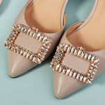 Load image into Gallery viewer, Miallo Fashion Geometric Design Metal Shoe Clips Versatile Rhinestone Bridal Wedding Shoe Buckles SC-J091G
