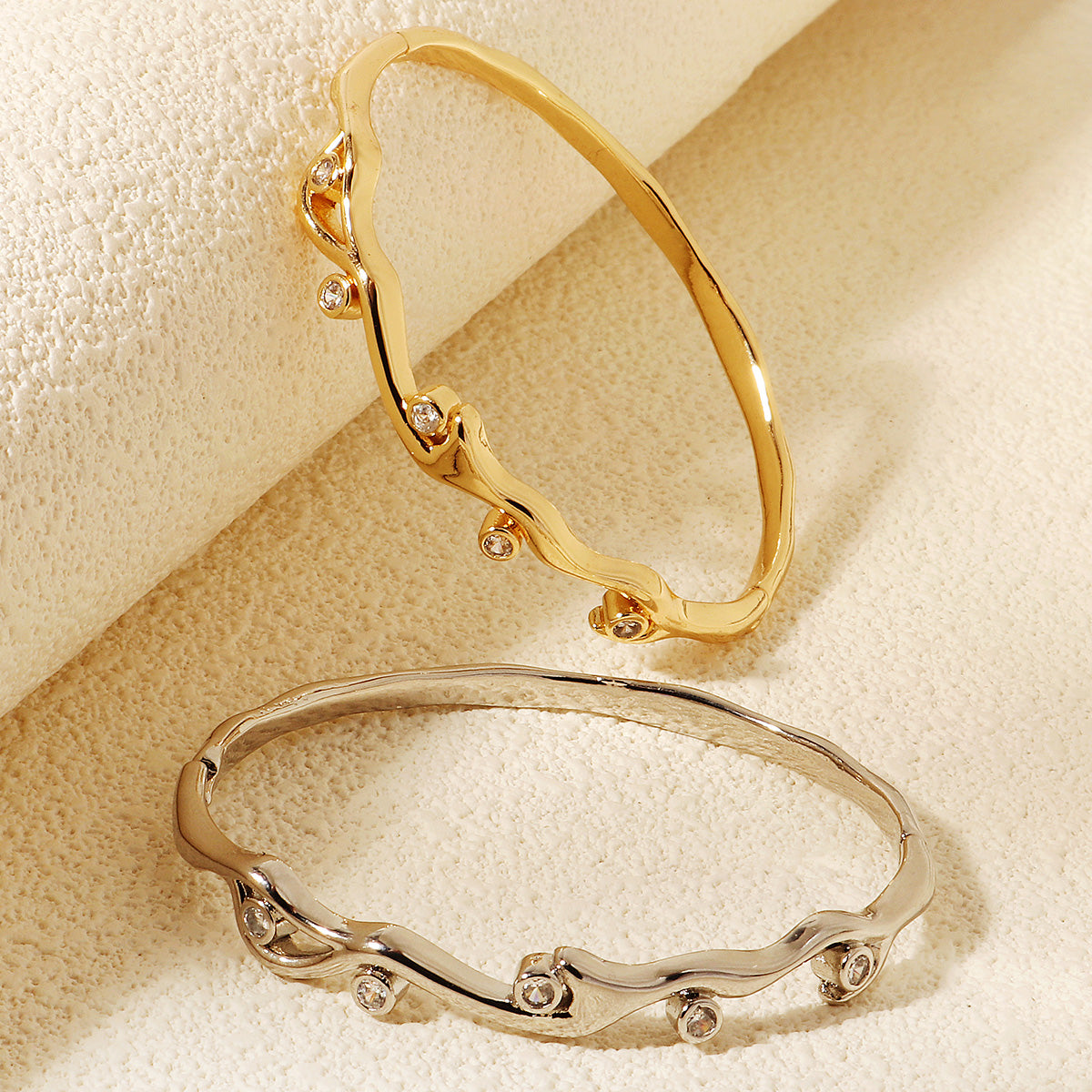 Miallo Real Gold Plated Copper Zircon Bracelet Bangles Fashion Jewelry Women Accessories BS-J5582