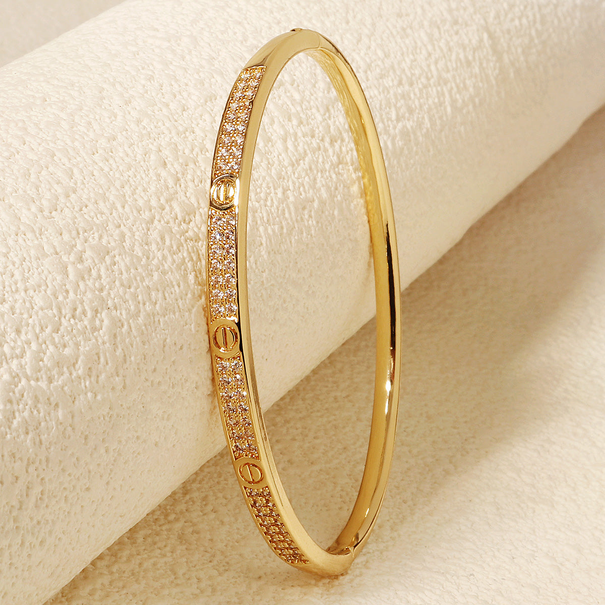 Miallo New Women Bracelet Fashion Luxurious Copper Zircon Jewelry Birthday Gift Wedding Bridal Accessory Open Bangle BS-J5587G