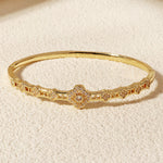 Load image into Gallery viewer, Miallo Exquisite Full-Zircon-Inlaid Flower Bracelet Stylish Trendy Bangle for Women Light Luxury Versatile Jewelry BS-J5576
