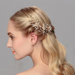 Load image into Gallery viewer, Miallo Exquisite Simple alloy leaf and Crystal Hair Pins(3 pcs/pak) Bridal Wedding Pearl daily Shiny lady Hair Accessories HS-J2656
