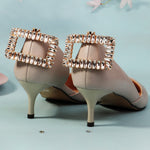 Load image into Gallery viewer, Miallo Fashion Geometric Design Metal Shoe Clips Versatile Rhinestone Bridal Wedding Shoe Buckles SC-J091G
