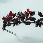 Load image into Gallery viewer, Miallo Fashion Halloween Party Festival Hairband Delicate Black Red Flower Crystal Hair Accessories For Bride TS-J3369BLK
