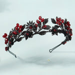 Load image into Gallery viewer, Miallo Fashion Halloween Party Festival Hairband Delicate Black Red Flower Crystal Hair Accessories For Bride TS-J3369BLK

