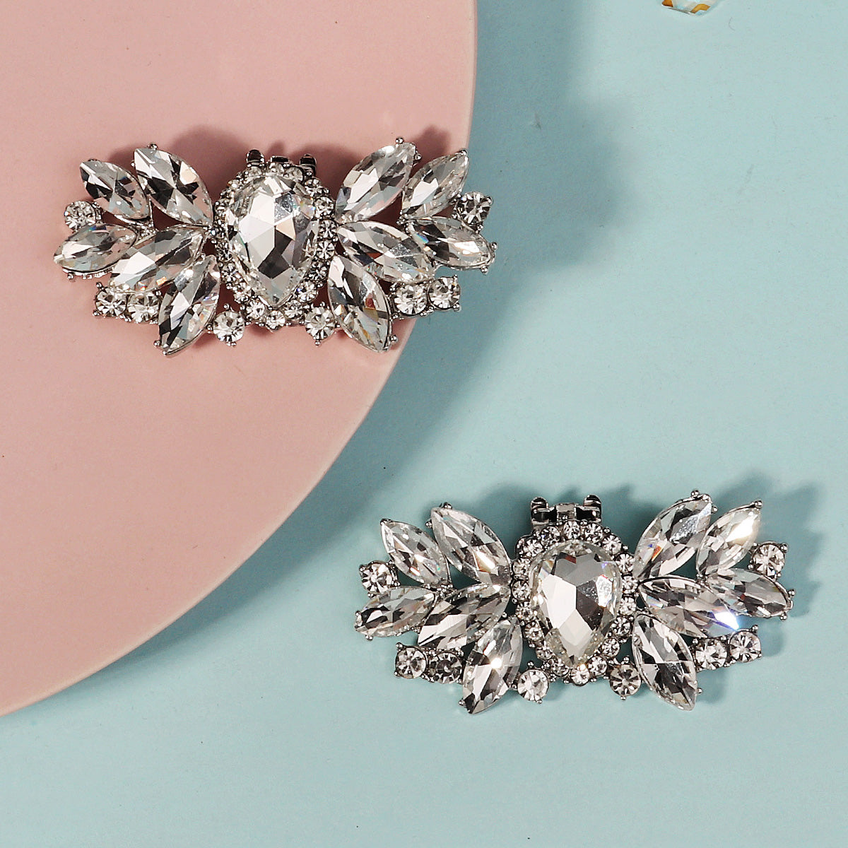 Miallo Luxury Full Inlaid Rhinestone Metal Shoe Clips Fashion Versatile Bridal Shoe Buckles SC-J096