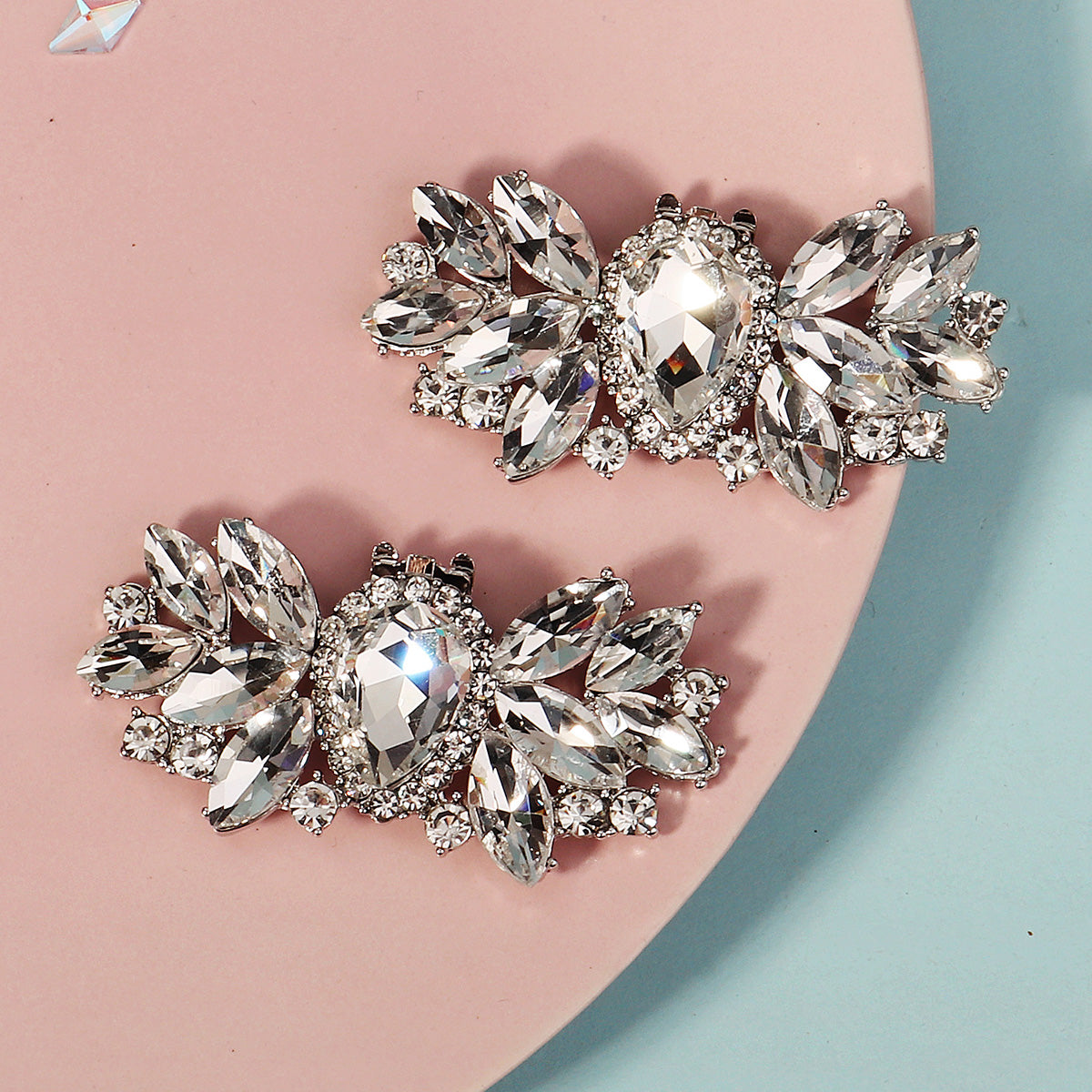 Miallo Luxury Full Inlaid Rhinestone Metal Shoe Clips Fashion Versatile Bridal Shoe Buckles SC-J096