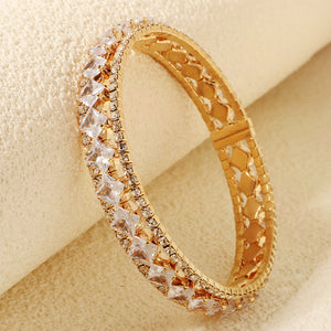 Miallo European American Fashion Full Rhinestone Wide Open Bracelet Light Luxury Versatile Shiny Daily Women's Bracelet BS-J5573