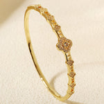 Load image into Gallery viewer, Miallo Exquisite Full-Zircon-Inlaid Flower Bracelet Stylish Trendy Bangle for Women Light Luxury Versatile Jewelry BS-J5576
