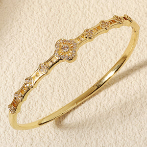 Miallo Exquisite Full-Zircon-Inlaid Flower Bracelet Stylish Trendy Bangle for Women Light Luxury Versatile Jewelry BS-J5576
