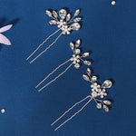 Load image into Gallery viewer, Miallo Exquisite Handmade Bride Wedding Hairpins Rhinestone Flower U Shape Hairpins (3 pcs/pack) Women Fashion Jewelry HS-J6638S
