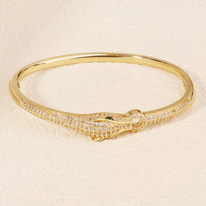 Miallo Shiny Cubic Zircon Creative Leopard Bracelet Bangle Simple Versatile Daily Accessories BS-J5518G