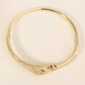 Miallo Shiny Cubic Zircon Creative Leopard Bracelet Bangle Simple Versatile Daily Accessories BS-J5518G