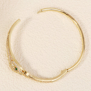 Miallo Shiny Cubic Zircon Creative Leopard Bracelet Bangle Simple Versatile Daily Accessories BS-J5518G
