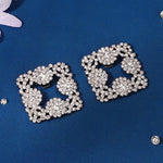 Load image into Gallery viewer, Miallo Rhinestone Bride Wedding Elegant Square Shoe Buckle (2pcs/pack) High Heels Shoes Clip Women Shoe Decoration Accessories SC-J082
