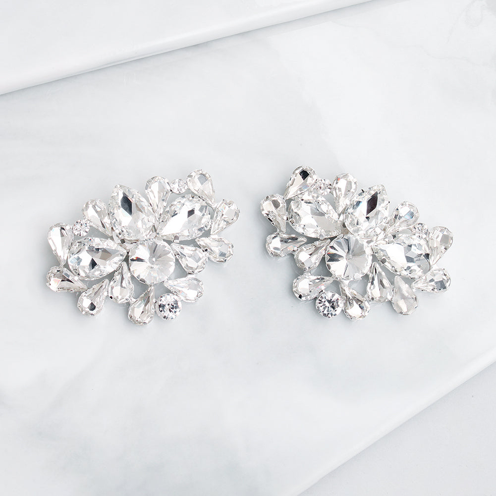 Miallo Exquisite Versatile Bridal Shoe Buckles Fashion Sparkling Rhinestone Shoe Accessories Detachable Shoe Clips SC-J052
