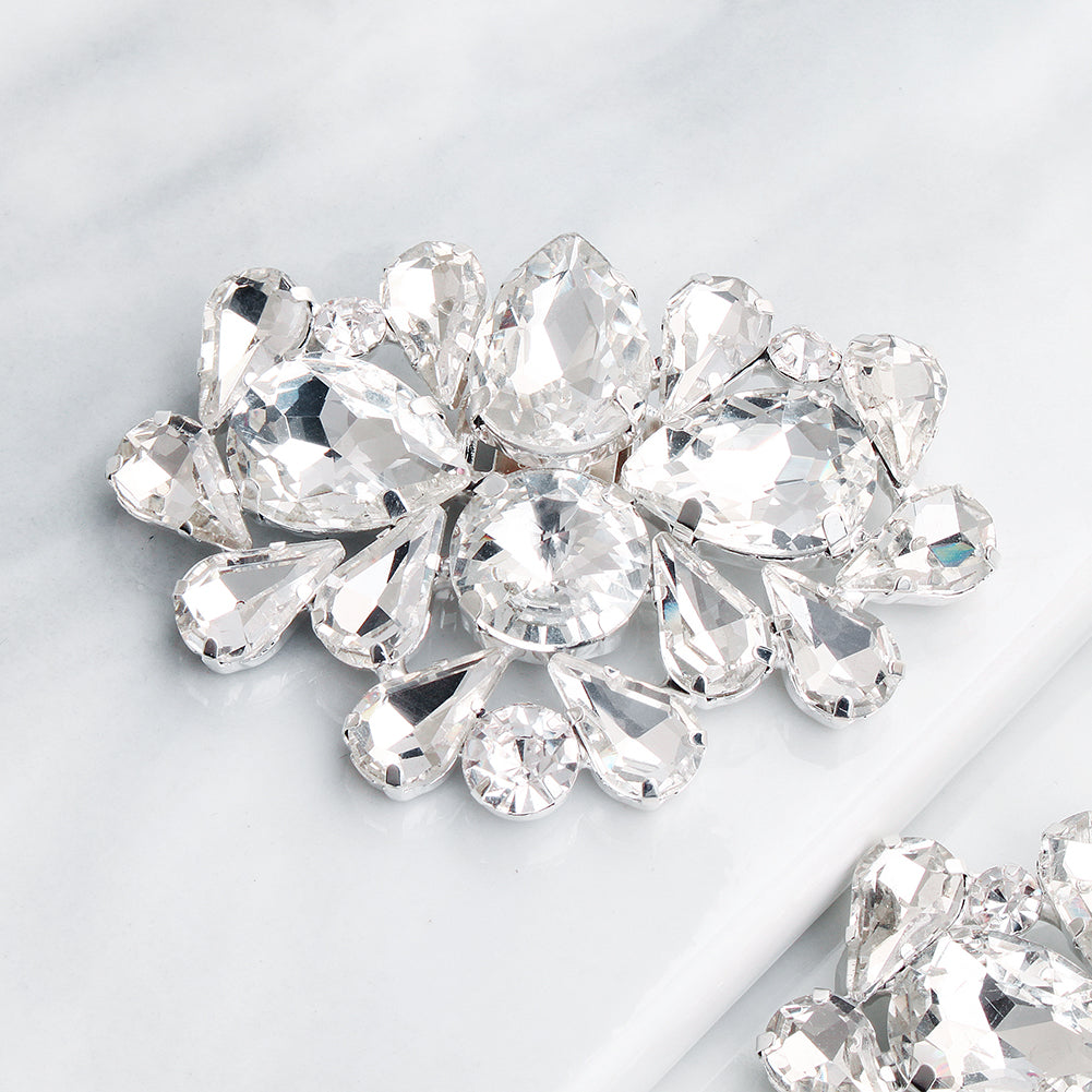 Miallo Exquisite Versatile Bridal Shoe Buckles Fashion Sparkling Rhinestone Shoe Accessories Detachable Shoe Clips SC-J052