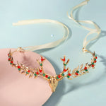 Load image into Gallery viewer, Miallo Exquisite Christmas Antler Hairband Crown (2 pcs/pack) Red Green Crystal Copper Wire Crown Tiara Christmas Hair Decoration Accessories TS-J3375G
