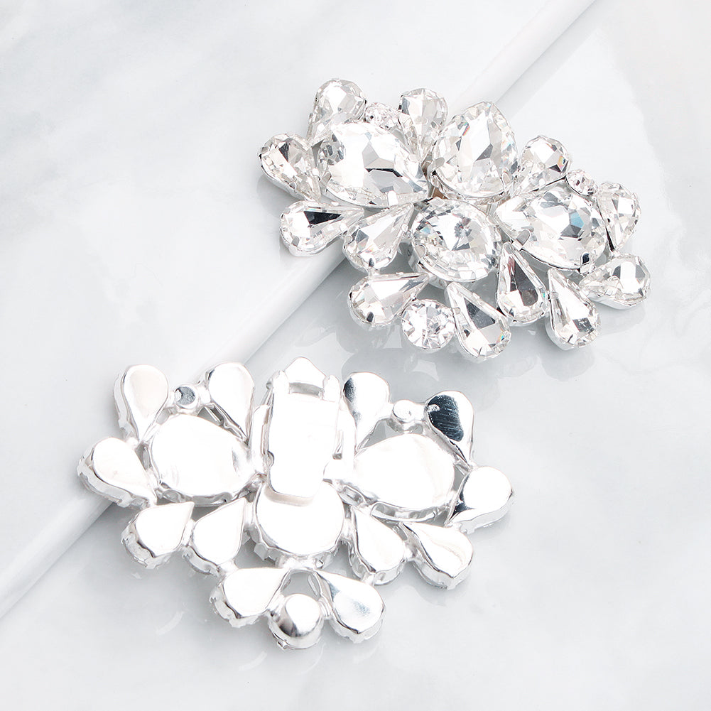 Miallo Exquisite Versatile Bridal Shoe Buckles Fashion Sparkling Rhinestone Shoe Accessories Detachable Shoe Clips SC-J052
