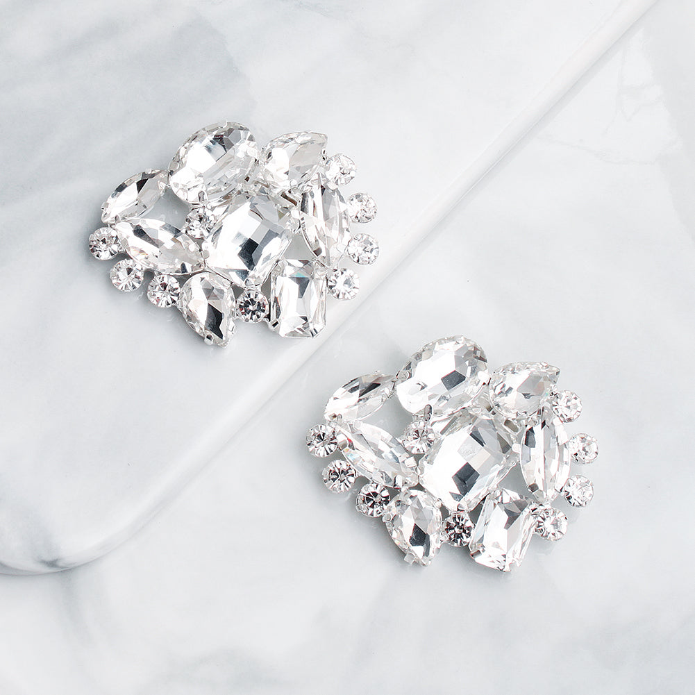 Miallo New Sparkling Rhinestone Shoe Clips Luxury Versatile Detachable Shoe Buckles Exquisite Bridal Shoe Accessories SC-J053