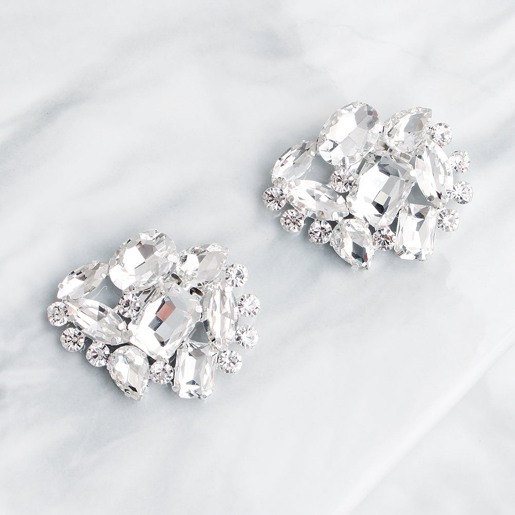 Miallo New Sparkling Rhinestone Shoe Clips Luxury Versatile Detachable Shoe Buckles Exquisite Bridal Shoe Accessories SC-J053