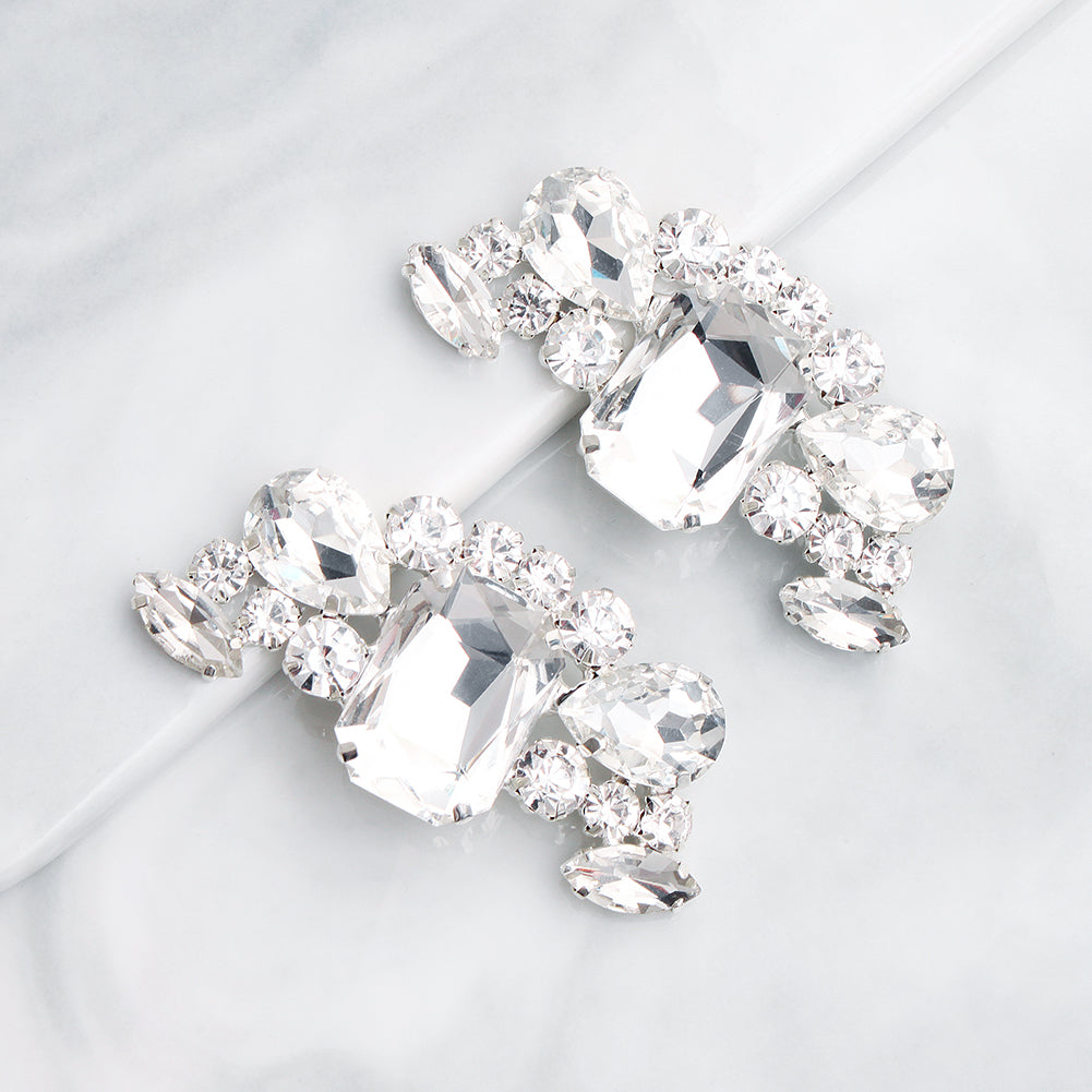 Miallo Elegant Retro Floral Rhinestone Shoe Buckles Bridal Wedding Shoe Accessories Detachable High-Heel Shoe Clips SC-J050