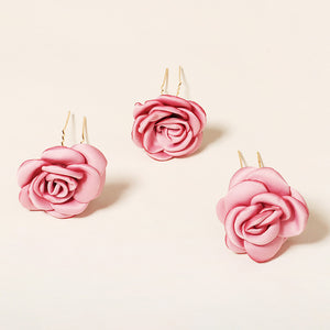 Miallo Exquisite Creative Handmade Fabric Rose Flower Hairpins (3 pcs/pack) Fashion Wedding Hair Accessories Jewelry for Brides HS-J6420&nbsp;