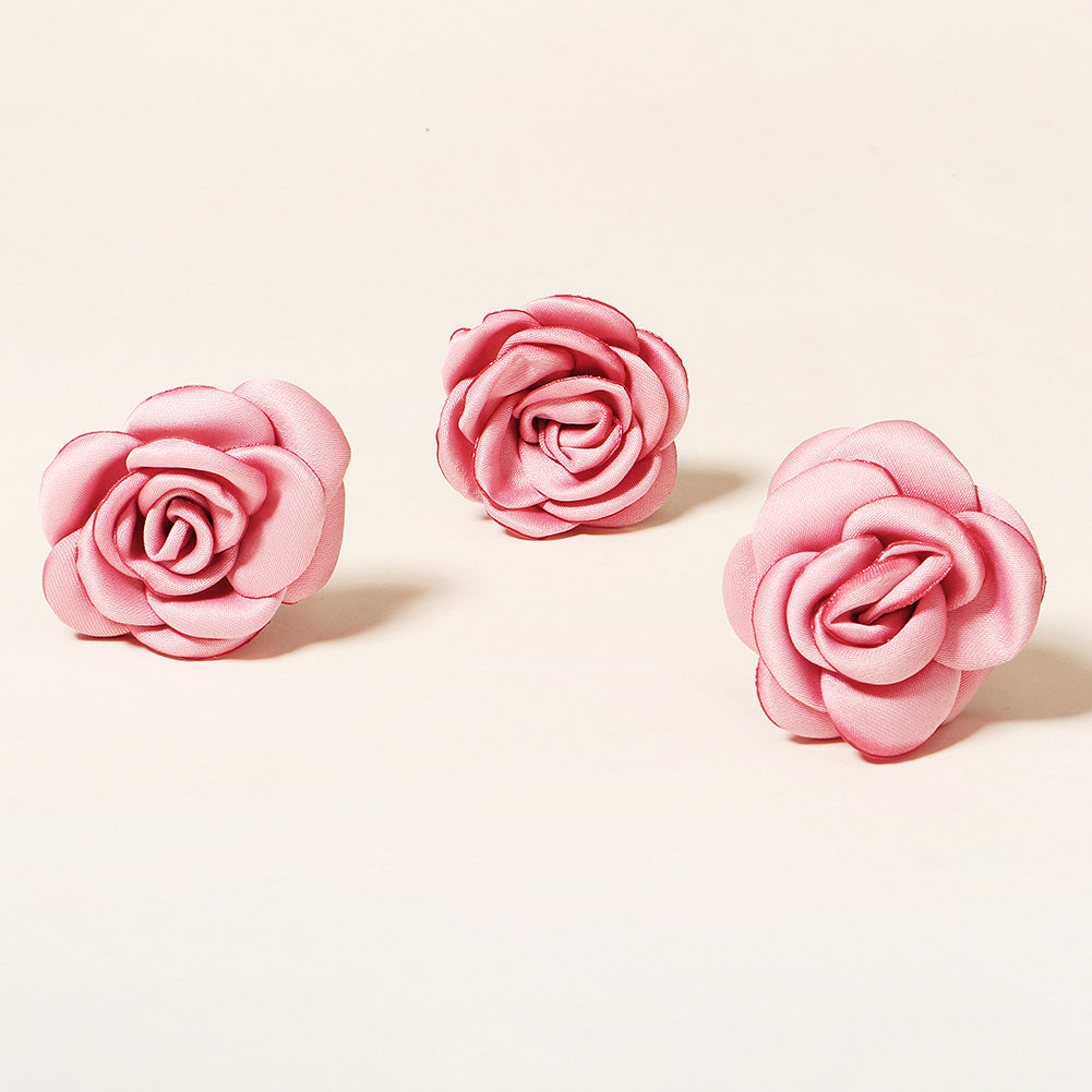 Miallo Exquisite Creative Handmade Fabric Rose Flower Hairpins (3 pcs/pack) Fashion Wedding Hair Accessories Jewelry for Brides HS-J6420&nbsp;