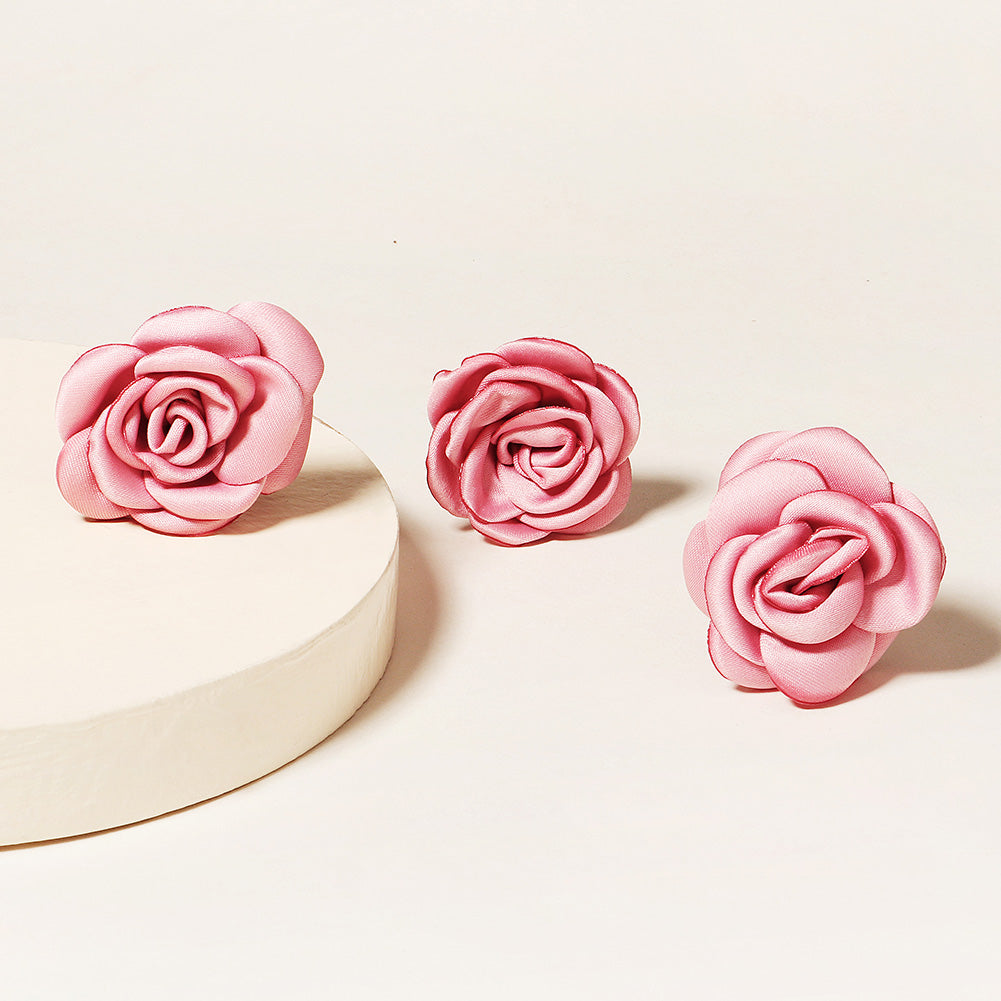 Miallo Exquisite Creative Handmade Fabric Rose Flower Hairpins (3 pcs/pack) Fashion Wedding Hair Accessories Jewelry for Brides HS-J6420&nbsp;