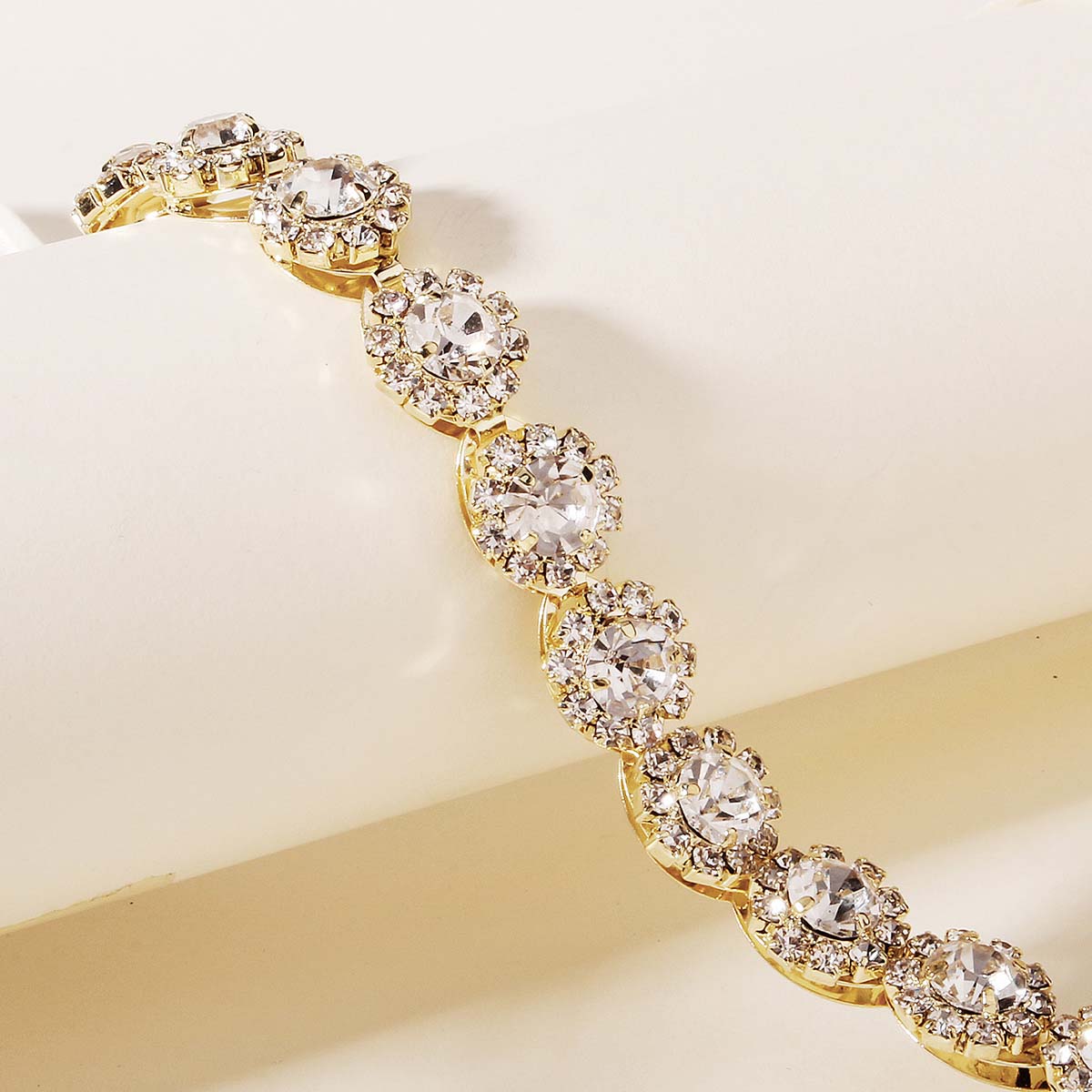 Miallo Exquisite Shiny Rhinestone Flower Hair Band Bridal Wedding Hair Accessories For Women and Girls HS-J3766