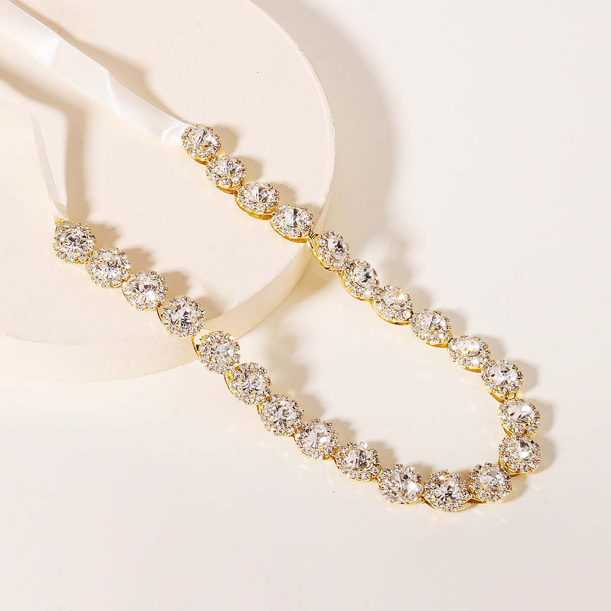 Miallo Exquisite Shiny Rhinestone Flower Hair Band Bridal Wedding Hair Accessories For Women and Girls HS-J3766