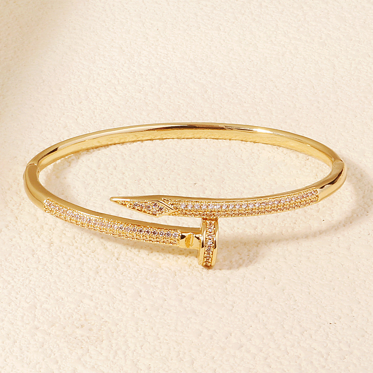 Miallo Stylish Cubic Zircon Spike Bangle Simple Versatile Daily Accessories BS-J5508