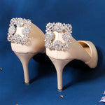 Load image into Gallery viewer, Miallo Rhinestone Bride Wedding Elegant Square Shoe Buckle (2pcs/pack) High Heels Shoes Clip Women Shoe Decoration Accessories SC-J082
