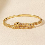 Load image into Gallery viewer, Miallo Unique Snake-Shaped Inlaid With Cubic Zircon Bangle Fashion Daily Accessories BS-J5537G
