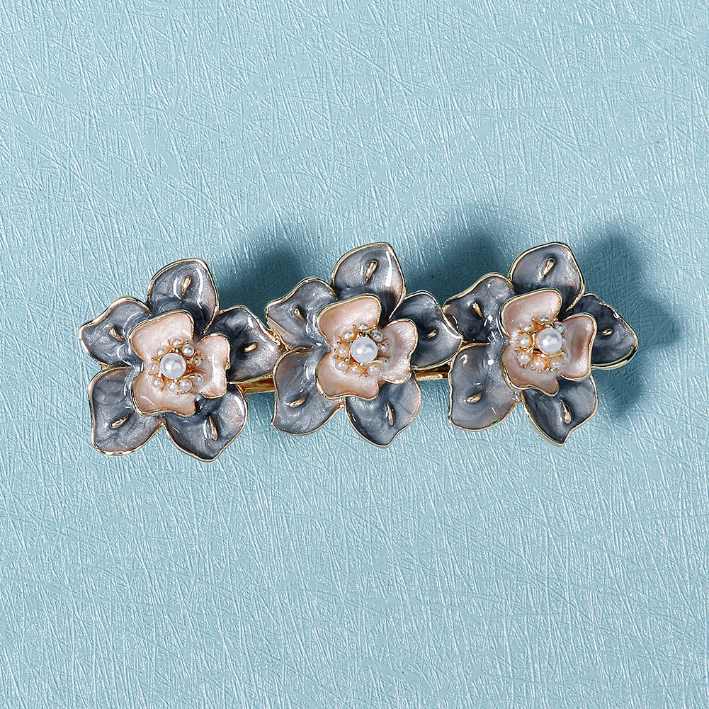 Miallo Exquisite Elegant Oil-drop Hairpin Fashion Pearl Flower Hair Jewelry Daily Accessory For Girls HS-J6344