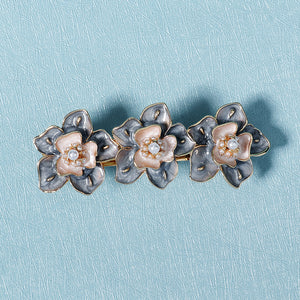 Miallo Exquisite Elegant Oil-drop Hairpin Fashion Pearl Flower Hair Jewelry Daily Accessory For Girls HS-J6344