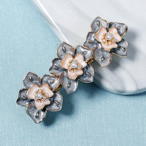 Miallo Exquisite Elegant Oil-drop Hairpin Fashion Pearl Flower Hair Jewelry Daily Accessory For Girls HS-J6344