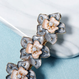 Miallo Exquisite Elegant Oil-drop Hairpin Fashion Pearl Flower Hair Jewelry Daily Accessory For Girls HS-J6344