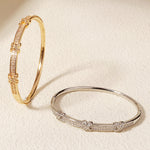 Load image into Gallery viewer, Miallo Luxury Real Gold Plated Copper Zircon Bangles Wedding Bridal Bangles Women Jewelry Accessories BS-J5575
