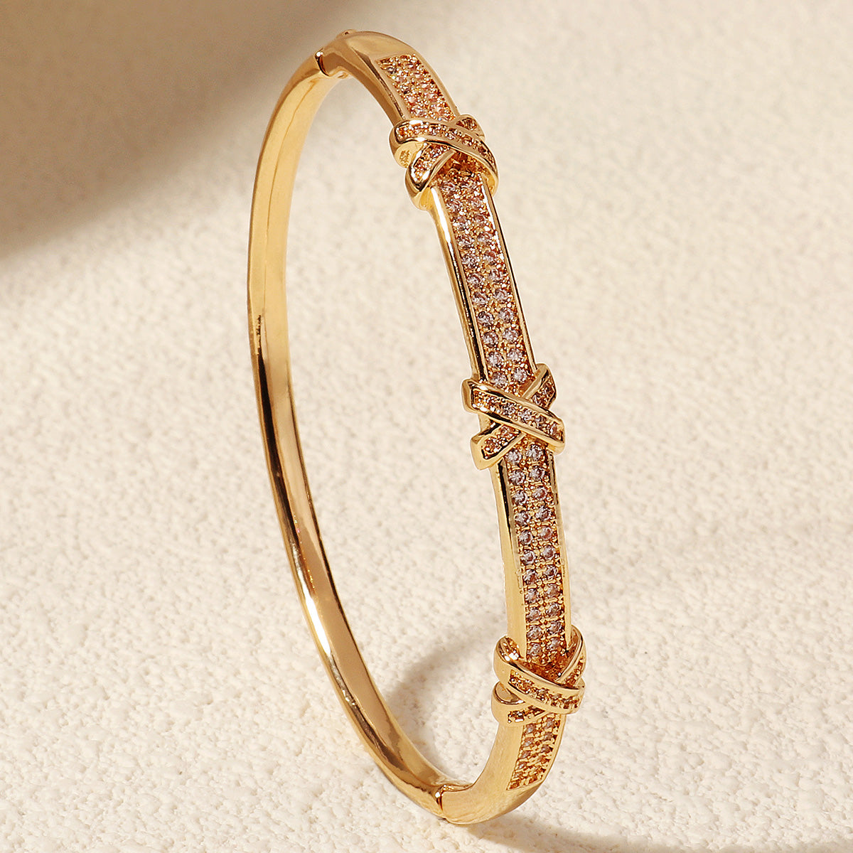 Miallo Luxury Real Gold Plated Copper Zircon Bangles Wedding Bridal Bangles Women Jewelry Accessories BS-J5575