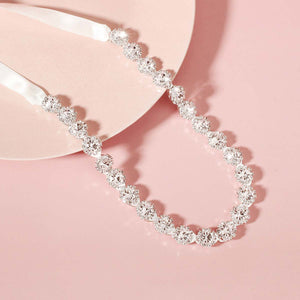 Miallo Exquisite Shiny Rhinestone Flower Hair Band Bridal Wedding Hair Accessories For Women and Girls HS-J3766