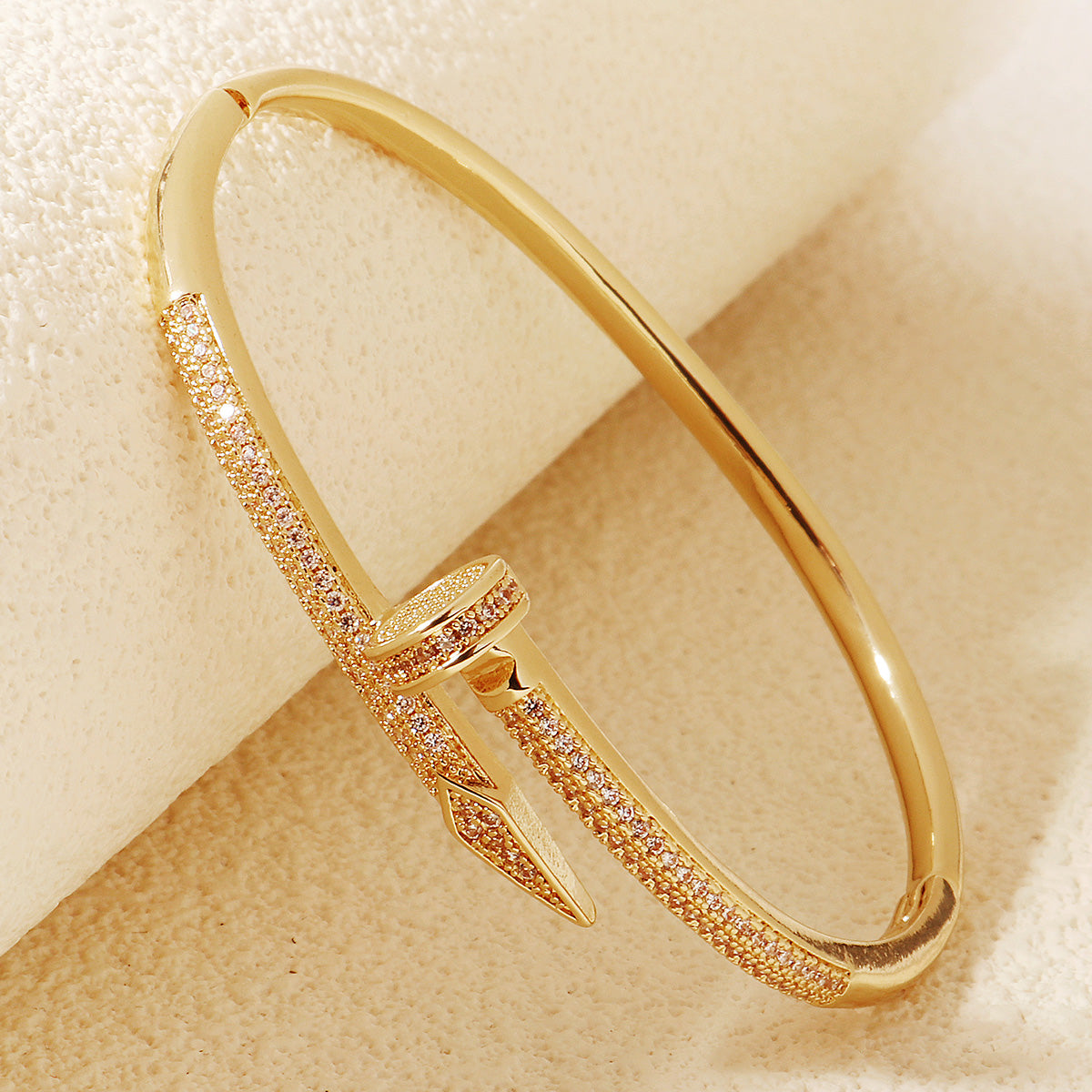 Miallo Stylish Cubic Zircon Spike Bangle Simple Versatile Daily Accessories BS-J5508